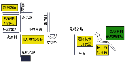 昆明乡村高尔夫球场交通图